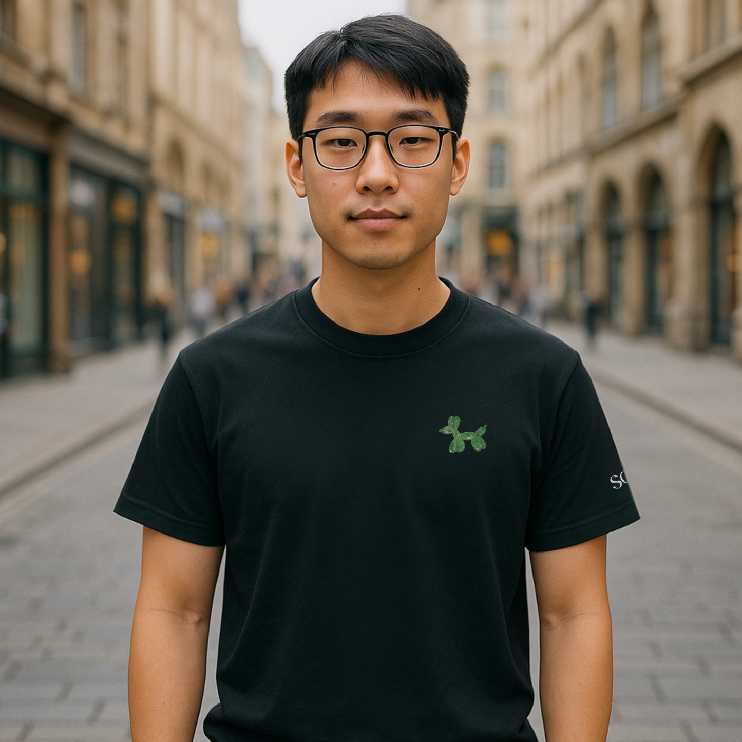 Embroidery Tee | Balloon Dog GREEN