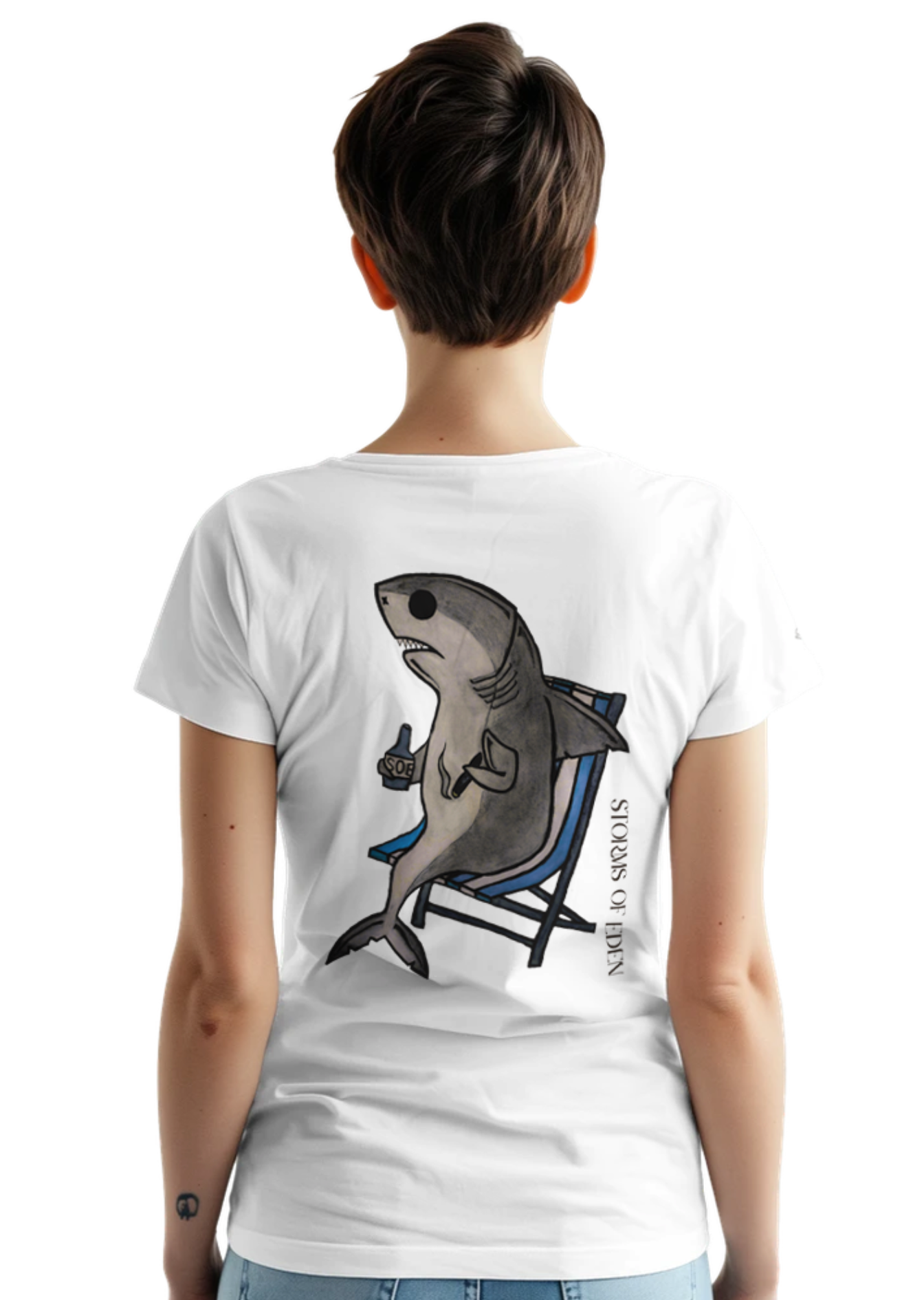 Crewneck Tee | Shark BLUE