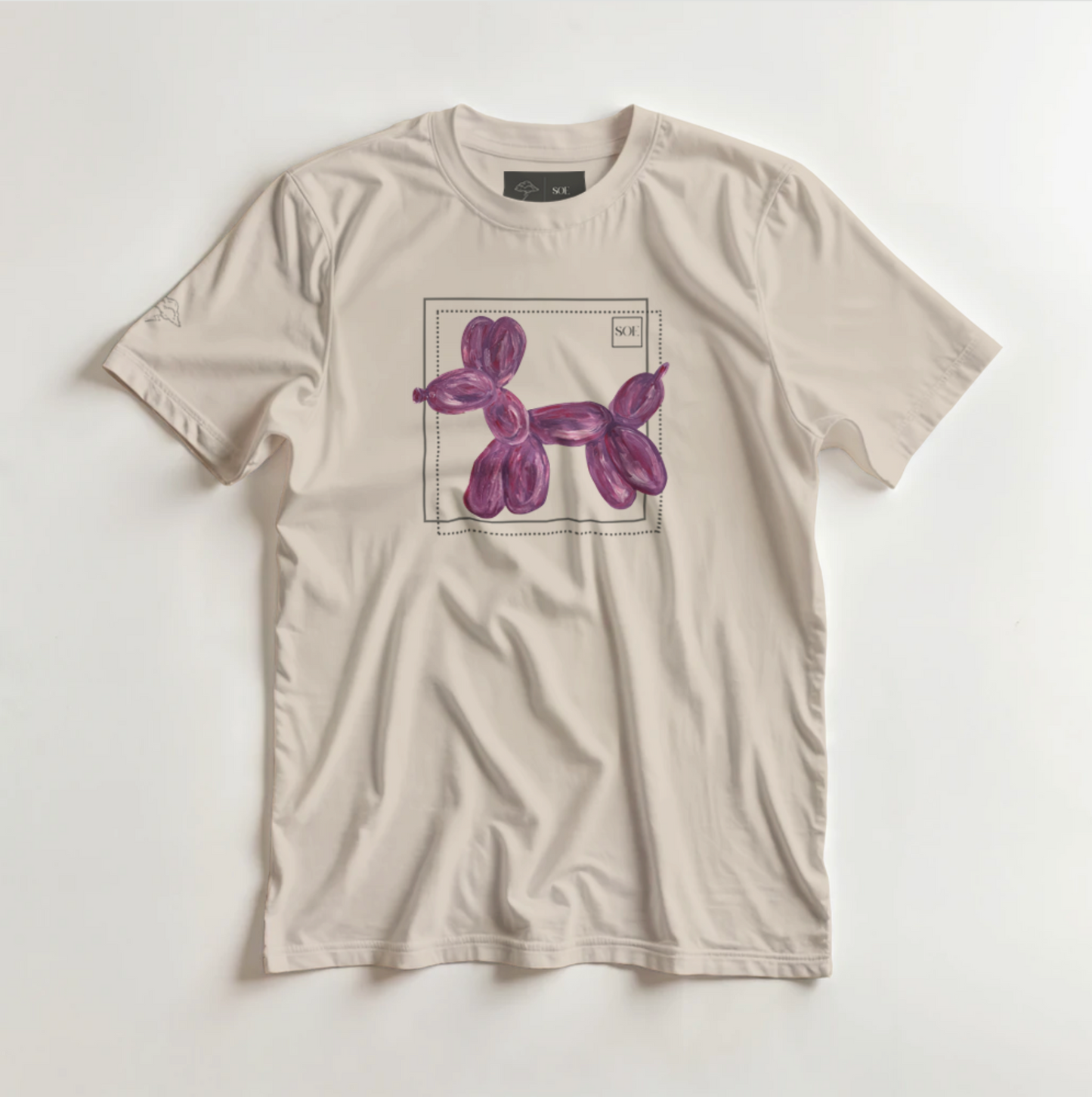 Crewneck Tee | Balloon Dog Pink