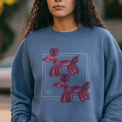 Crewneck Sweatshirt | Balloon Dog PINK