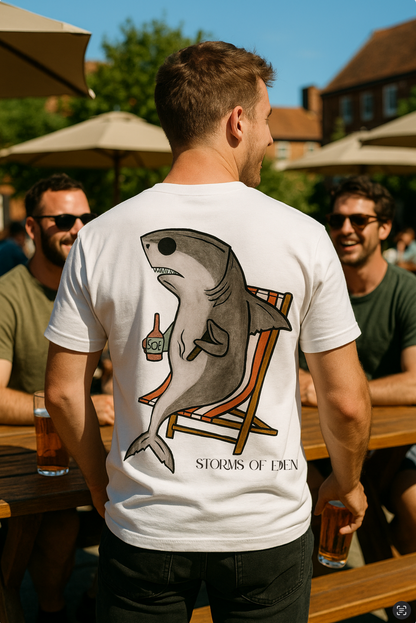 Crewneck Tee | Shark RED